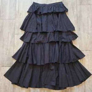 Rhode Romeo Tiered Cotton Maxi Skirt